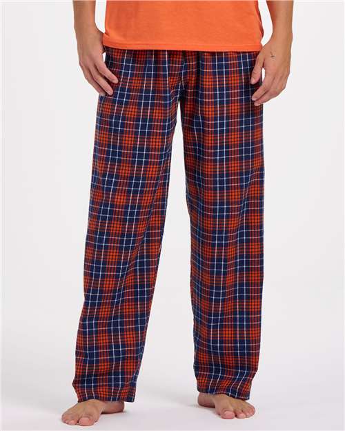 Boxercraft Harley Flannel Pants BM6624 - Navy/ Orange Plaid