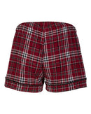 Boxercraft Women's Flannel Shorts BW6501 - Garnet/ Black Plaid
