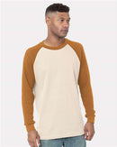 Bayside USA-Made Heavyweight Waffle Knit Thermal Raglan T-Shirt 8211