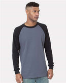 Bayside USA-Made Heavyweight Waffle Knit Thermal Raglan T-Shirt 8211