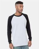 Bayside USA-Made Heavyweight Waffle Knit Thermal Raglan T-Shirt 8211