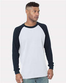 Bayside USA-Made Heavyweight Waffle Knit Thermal Raglan T-Shirt 8211