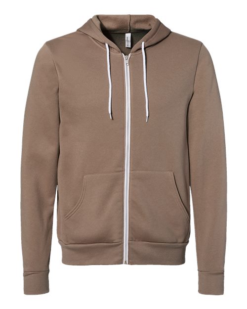 BELLA + CANVAS Sponge Fleece Full-Zip Hoodie 3739 - Vintage Brown