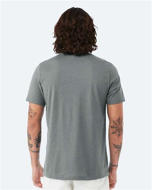 BELLA + CANVAS CVC Jersey Tee 3001CVC - Heather Blue Storm