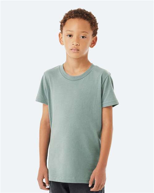 BELLA + CANVAS Youth Jersey Tee 3001Y - Dusty Blue