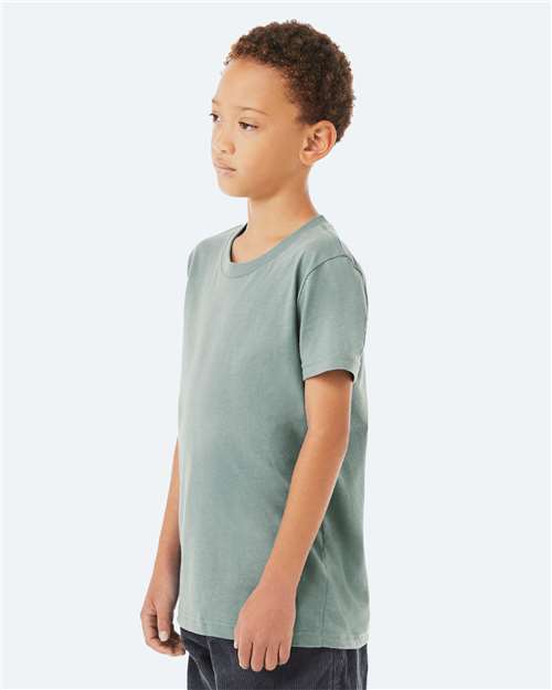BELLA + CANVAS Youth Jersey Tee 3001Y - Dusty Blue