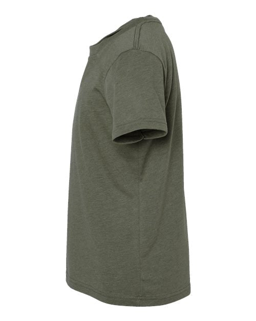 BELLA + CANVAS Youth CVC Jersey Tee 3001YCVC - Heather Military Green