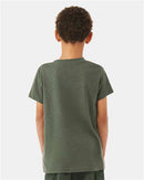BELLA + CANVAS Youth CVC Jersey Tee 3001YCVC - Heather Military Green
