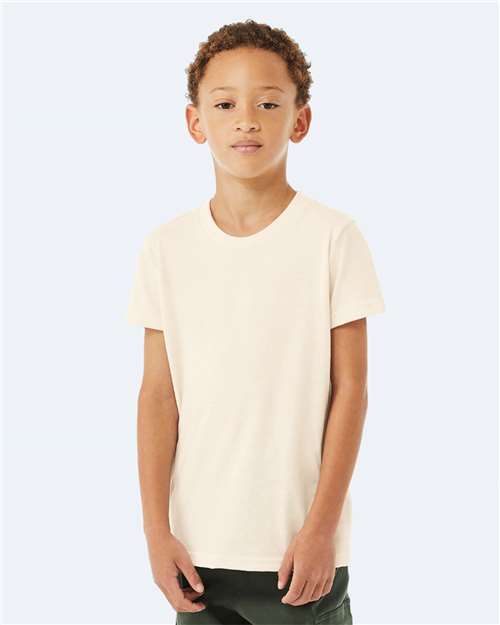 BELLA + CANVAS Youth CVC Jersey Tee 3001YCVC - Heather Natural