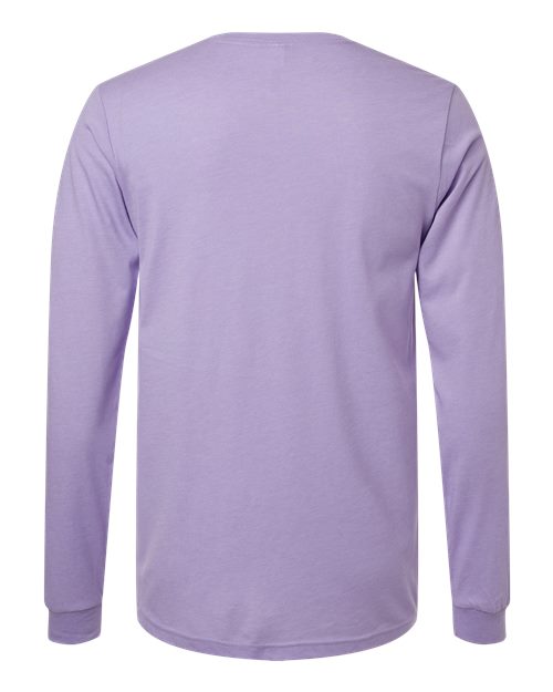 BELLA + CANVAS Heather CVC Long Sleeve Tee 3501CVC - Heather Dark Lavender