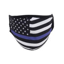 Rothco Thin Blue Line Flag Reusable 3-Layer Polyester Face Mask . Item