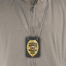 Rothco Low Profile Leather Badge Holder with Chain. Item
