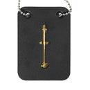 Rothco Low Profile Leather Badge Holder with Chain. Item