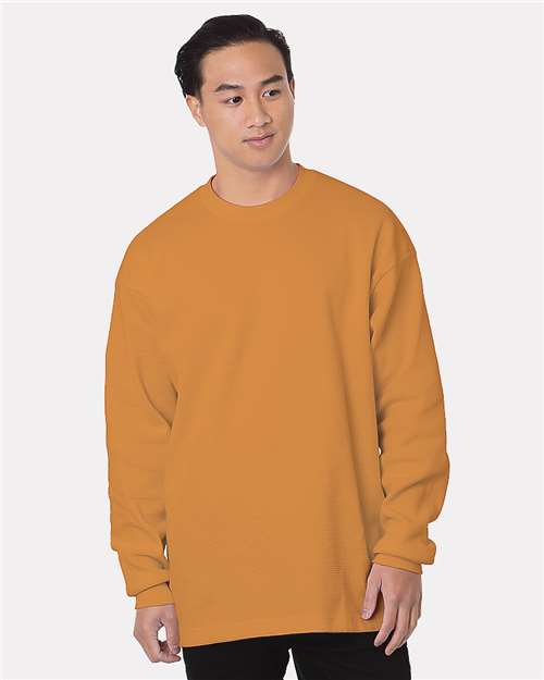 Bayside USA-Made Heavyweight Waffle Knit Thermal 8205