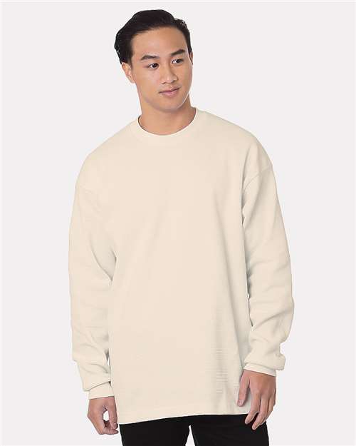 Bayside USA-Made Heavyweight Waffle Knit Thermal 8205