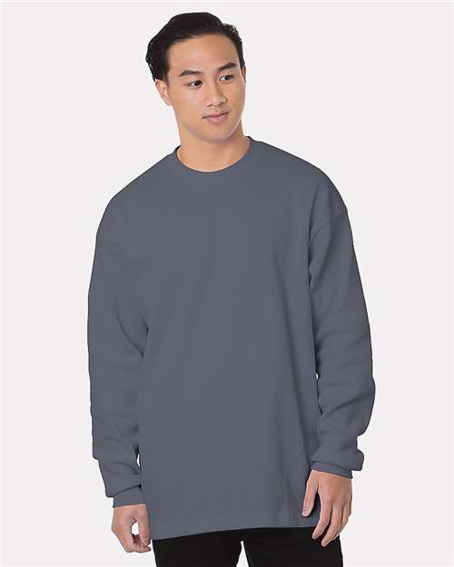 Bayside USA-Made Heavyweight Waffle Knit Thermal 8205
