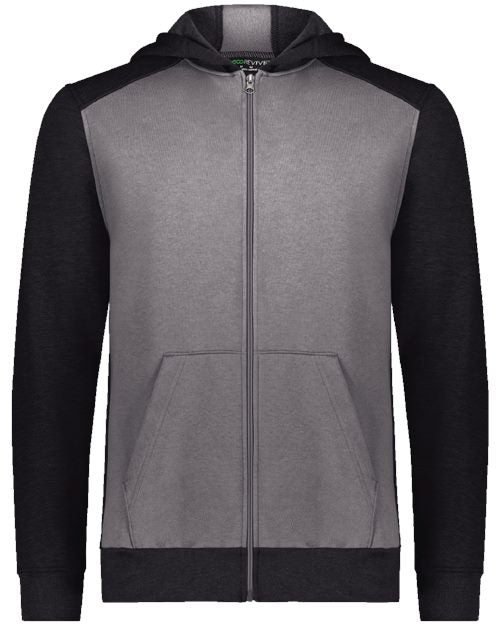Augusta Sportswear Youth Eco Revive™ Three-Season Triblend Fleece Full-Zip Hooded Sweatshirt 6900