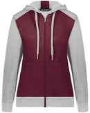 Augusta Sportswear Women's Eco Revive™ Three-Season Triblend Fleece Full-Zip Hooded Sweatshirt 6901