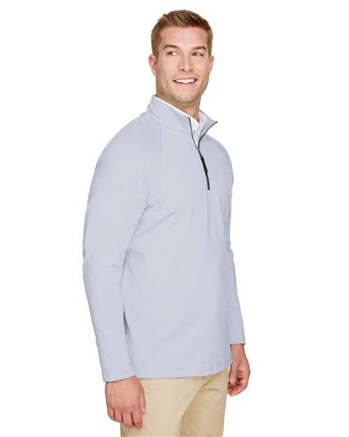 Devon & Jones CrownLux Performance® Clubhouse Micro-Stripe Quarter-Zip Pullover DG480