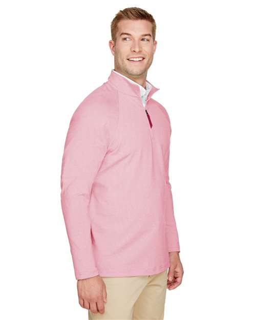 Devon & Jones CrownLux Performance® Clubhouse Micro-Stripe Quarter-Zip Pullover DG480
