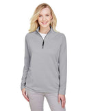 Devon & Jones Women's CrownLux Performance® Clubhouse Micro-Stripe Quarter-Zip Pullover DG480W