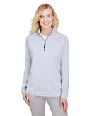 Devon & Jones Women's CrownLux Performance® Clubhouse Micro-Stripe Quarter-Zip Pullover DG480W