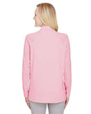 Devon & Jones Women's CrownLux Performance® Clubhouse Micro-Stripe Quarter-Zip Pullover DG480W