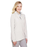Devon & Jones Women's CrownLux Performance® Clubhouse Micro-Stripe Quarter-Zip Pullover DG480W