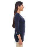 Devon & Jones Women's Perfect Fit™ Y-Placket Convertible Sleeve Knit Top DP186W