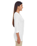 Devon & Jones Women's Perfect Fit™ Y-Placket Convertible Sleeve Knit Top DP186W