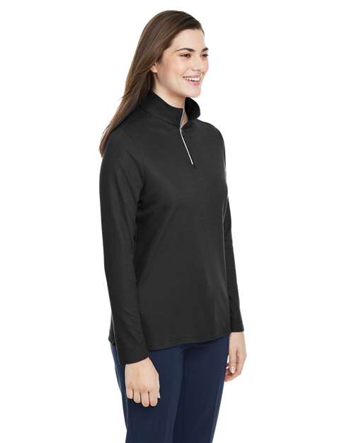 CORE365 Women's Fusion ChromaSoft™ Pique Quarter-Zip Pullover CE405W