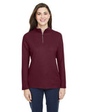 CORE365 Women's Fusion ChromaSoft™ Pique Quarter-Zip Pullover CE405W