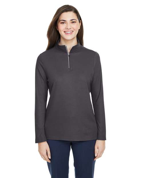 CORE365 Women's Fusion ChromaSoft™ Pique Quarter-Zip Pullover CE405W