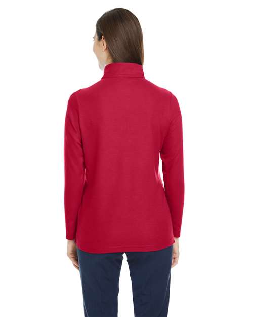 CORE365 Women's Fusion ChromaSoft™ Pique Quarter-Zip Pullover CE405W