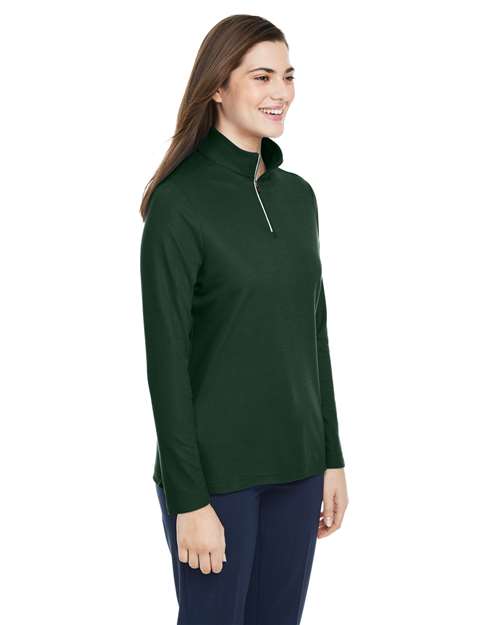 CORE365 Women's Fusion ChromaSoft™ Pique Quarter-Zip Pullover CE405W