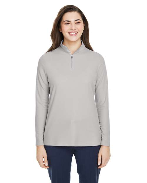 CORE365 Women's Fusion ChromaSoft™ Pique Quarter-Zip Pullover CE405W