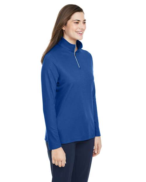 CORE365 Women's Fusion ChromaSoft™ Pique Quarter-Zip Pullover CE405W