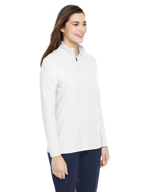 CORE365 Women's Fusion ChromaSoft™ Pique Quarter-Zip Pullover CE405W