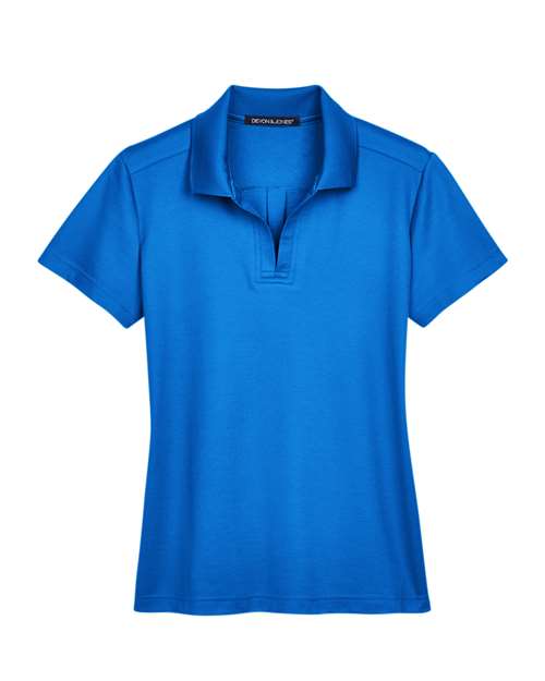 Devon & Jones Women's CrownLux Performance® Plaited Polo DG20W - French Blue