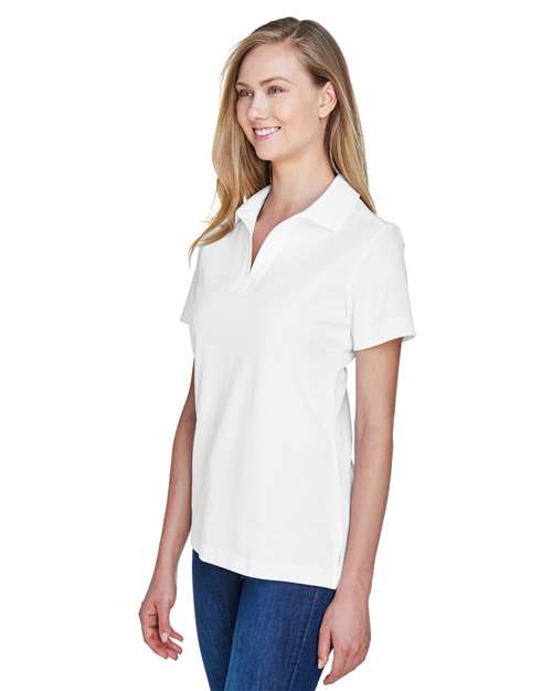 Devon & Jones Women's CrownLux Performance® Plaited Polo DG20W - White
