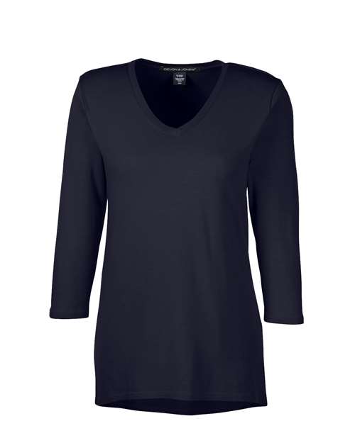 Devon & Jones Women's Perfect Fit™ Bracelet-Length V-Neck Top DP184W