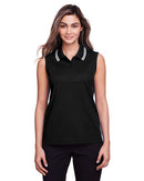 Devon & Jones Women's CrownLux Performance® Plaited Tipped Sleeveless Polo DG20SW