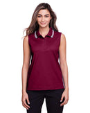 Devon & Jones Women's CrownLux Performance® Plaited Tipped Sleeveless Polo DG20SW