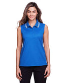 Devon & Jones Women's CrownLux Performance® Plaited Tipped Sleeveless Polo DG20SW