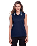 Devon & Jones Women's CrownLux Performance® Plaited Tipped Sleeveless Polo DG20SW