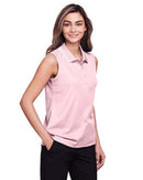 Devon & Jones Women's CrownLux Performance® Plaited Tipped Sleeveless Polo DG20SW