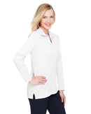 Devon & Jones Women's CrownLux Performance® Plaited Long Sleeve Polo DG20LW