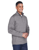 Devon & Jones Newbury Mélange Fleece Quarter-Zip Pullover DG798