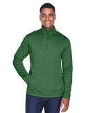 Devon & Jones Newbury Mélange Fleece Quarter-Zip Pullover DG798