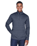 Devon & Jones Newbury Mélange Fleece Quarter-Zip Pullover DG798
